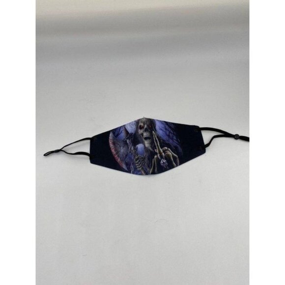 Halloween Skull 3D Face Mask Printed Gothic Punk Face Mask Unisex - Picture 6 of 7